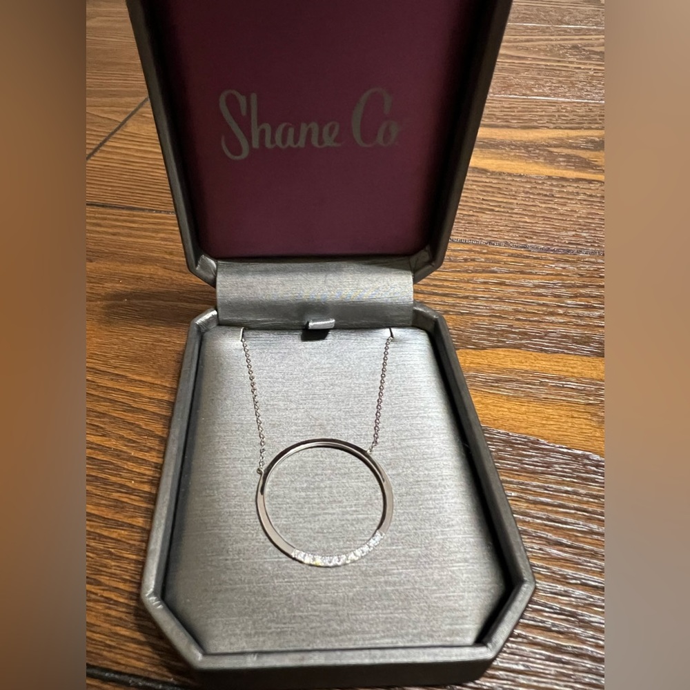 Shane Co Diamond Circle Necklace - .16 tcw